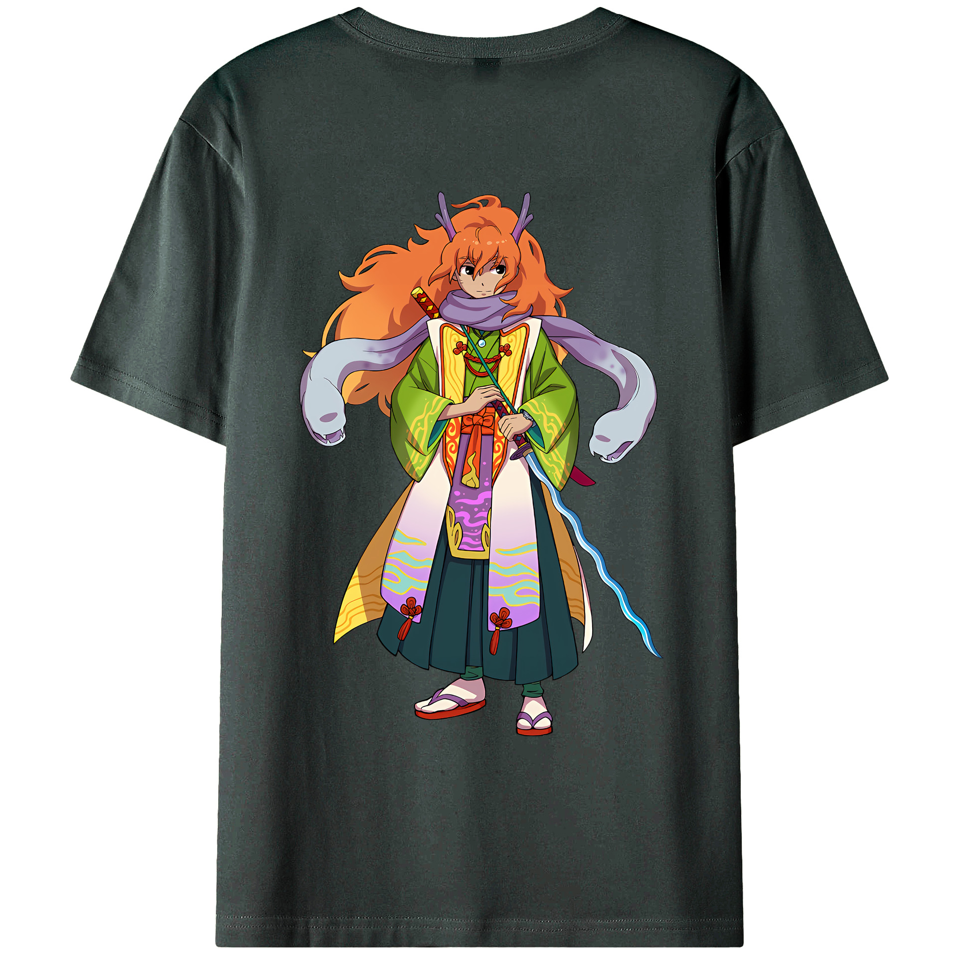（画像用） 妖怪ウォッチ Yo-kai Watch 綿100％ メンズ半袖Tシャツ（バックプリント） 通気性